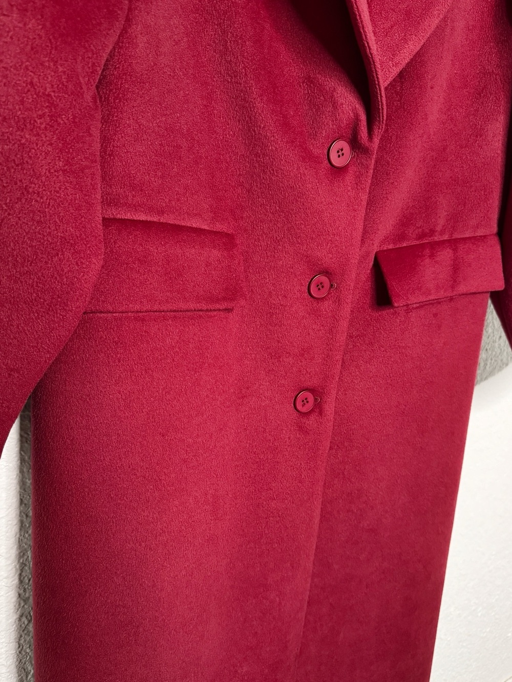 Boston Proper Longline Coat Deep Raspberry Red Size L - Picture 6 of 8